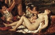 POUSSIN, Nicolas The Nurture of Bacchus (detail) af oil on canvas